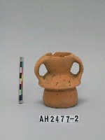 藏品(紅色夾砂雙耳小陶罐)的圖片